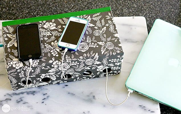 DIY Charging Station To Stop Those Wires From Tangling Up