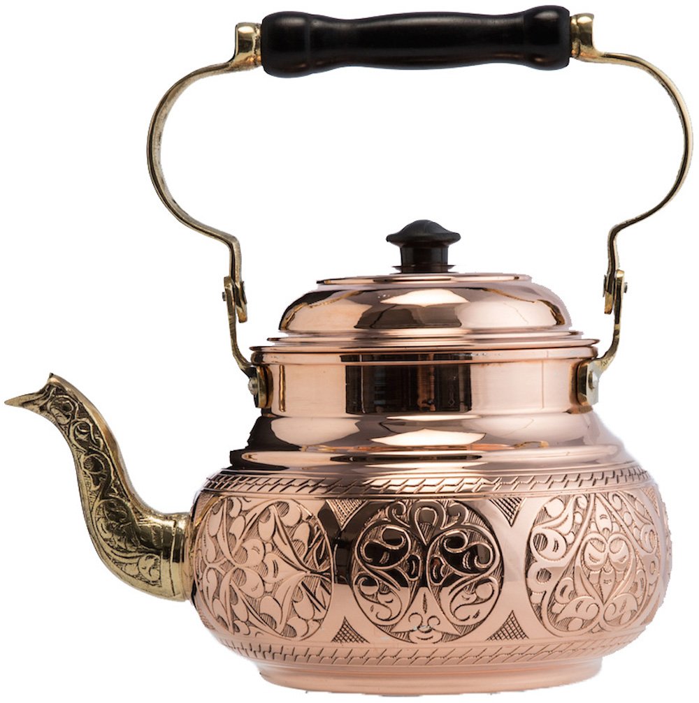 DEMMEX 2017 Hammered Copper Tea Pot Kettle Stovetop Teapot