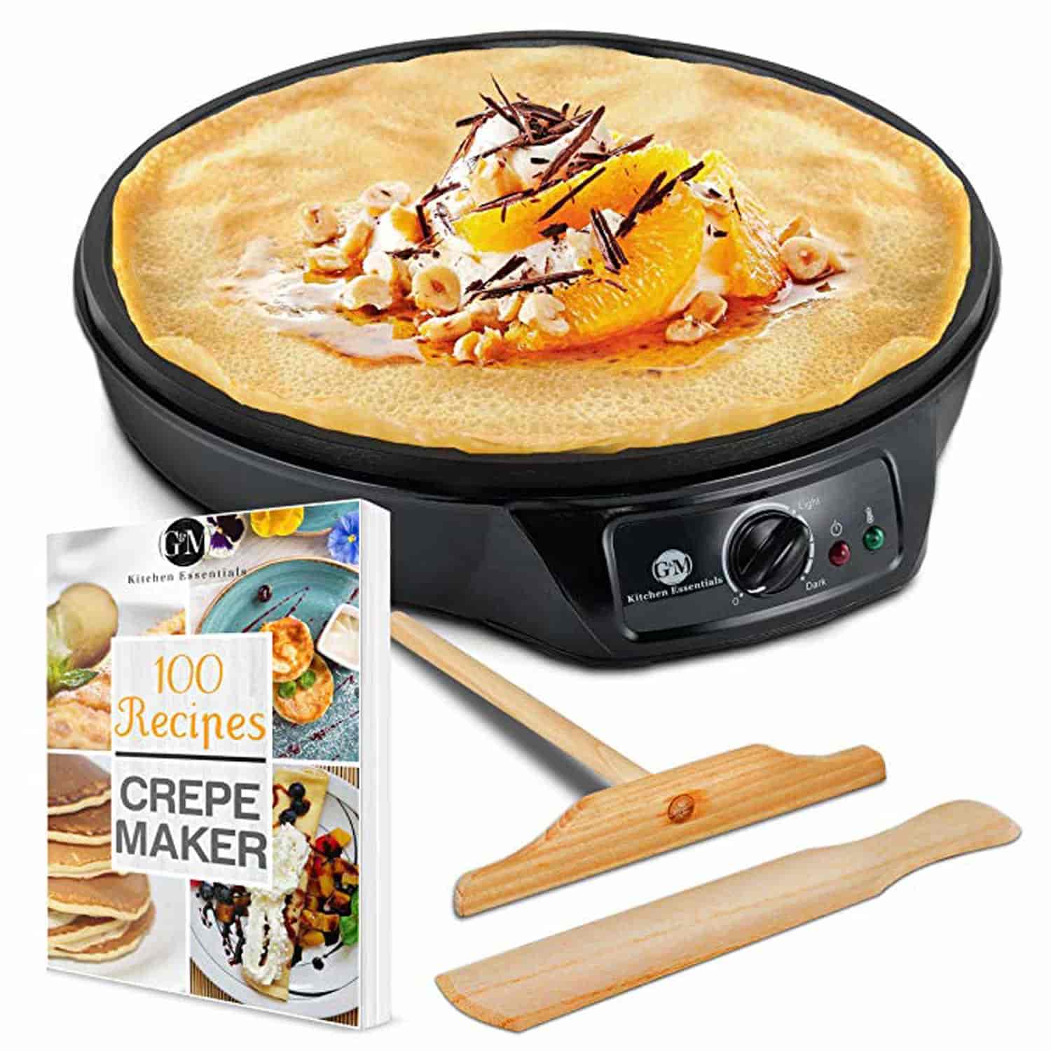 Crepe Maker Machine Pancake Griddle by G&M Kitchen Essentials