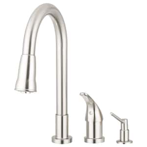 Pacific Bay Grandview Pull-Down Kitchen Faucet with Soap Dispenser